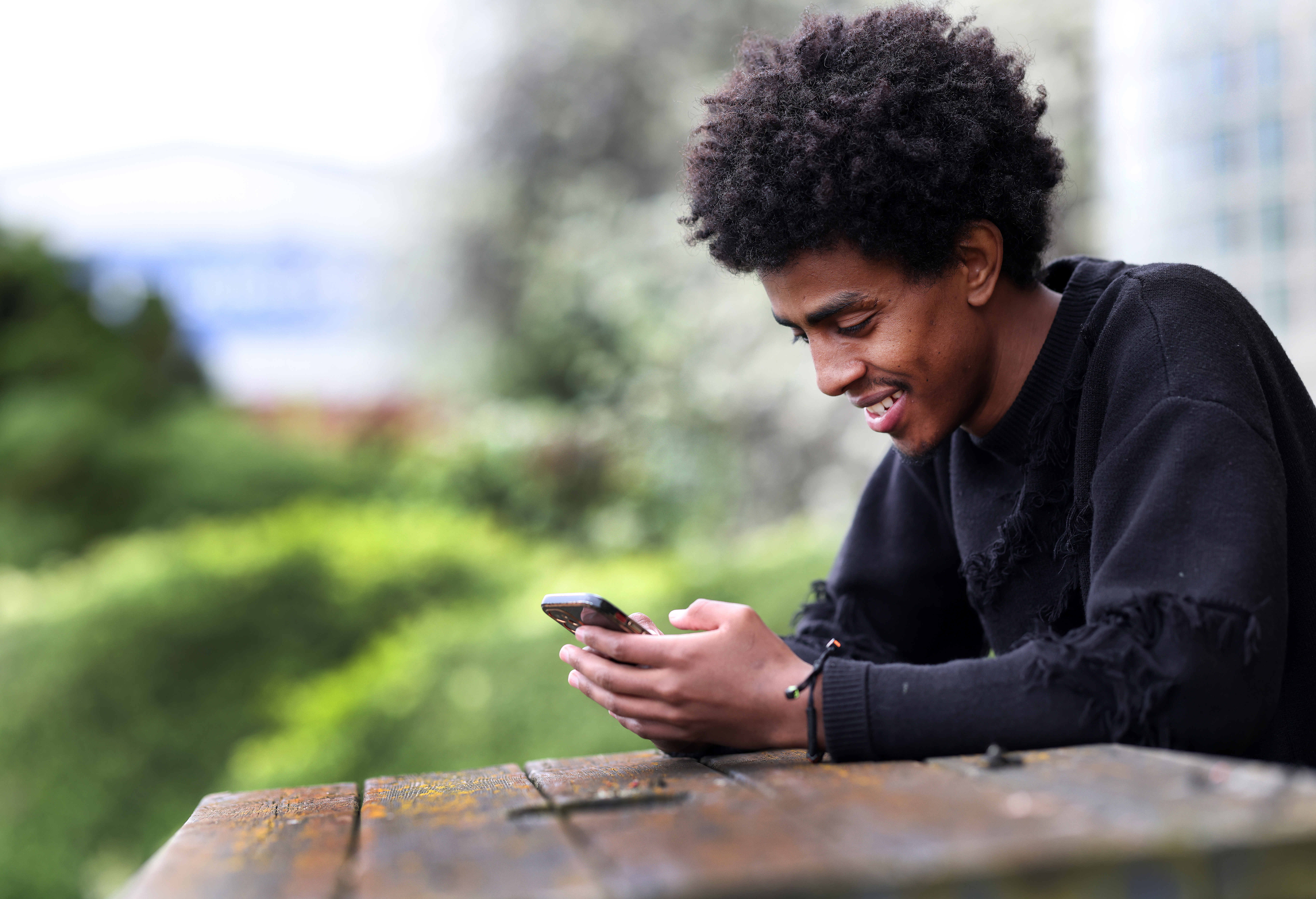 Man using mobile
